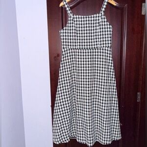 SHEIN Black and White Gingham Sundress